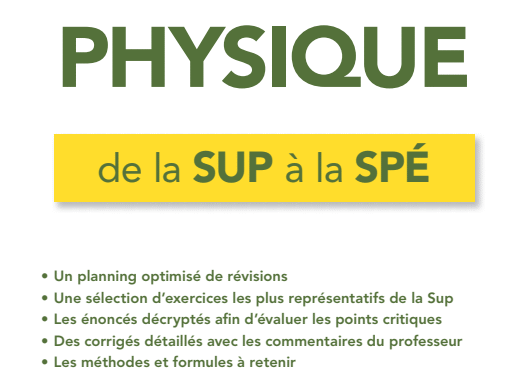 24 JOURS pour préparer son entrée en 2e année de prépa (PHYSIQUE)